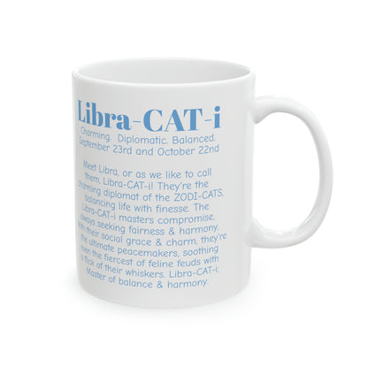 Li-bra-CAT-i the Libra MUG WHITE 11oz