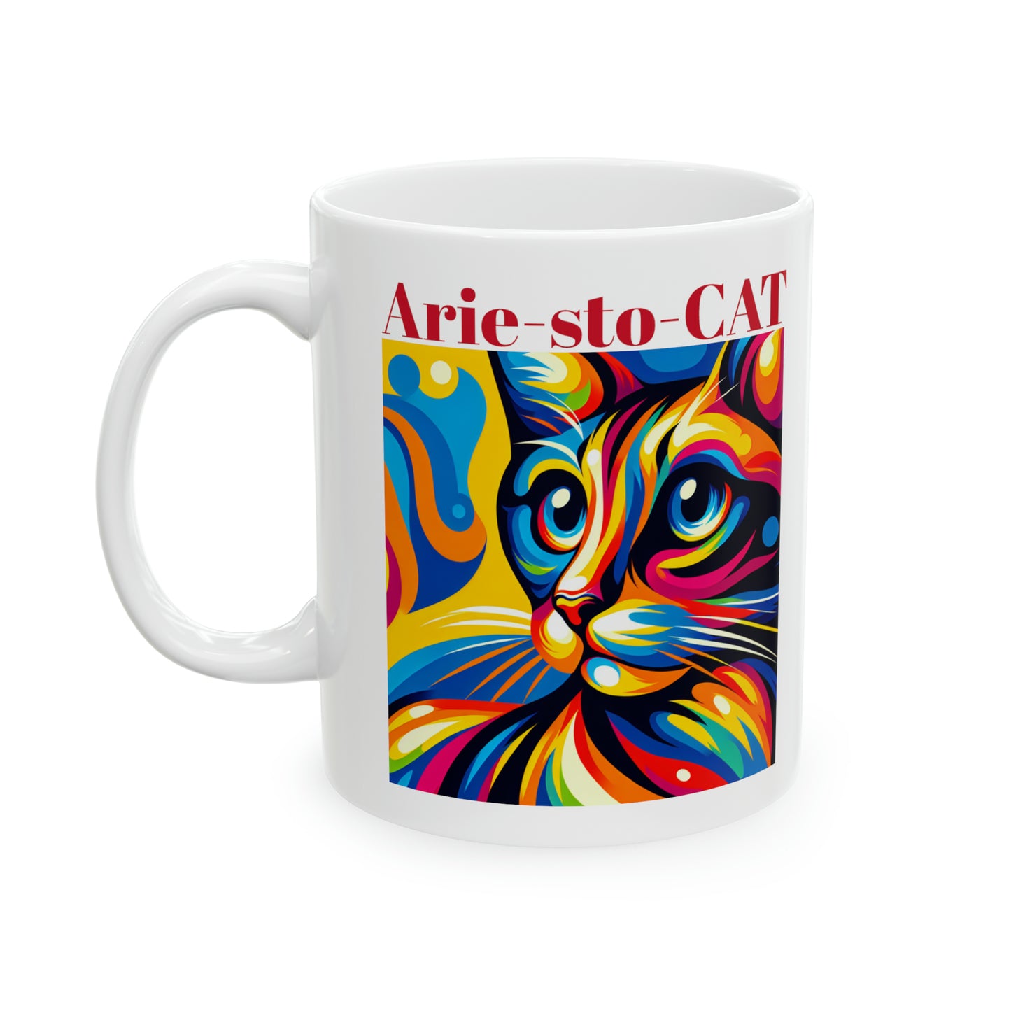 Arie-sto-CAT the Aries Cat MUG WHITE 11oz